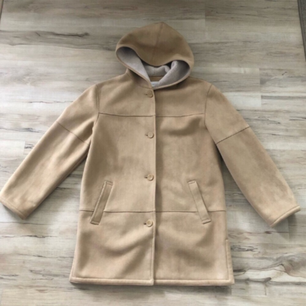 Liz Claiborne Faux Sherpa Peacoat
